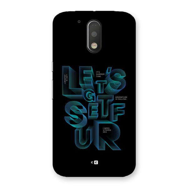 Lets Get Surf Back Case for Moto G4 Plus