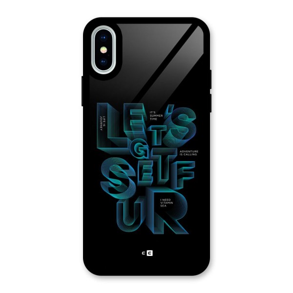 Lets Get Surf Glass Back Case for iPhone X