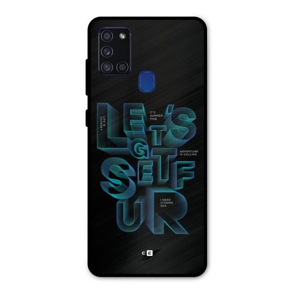 Lets Get Surf Metal Back Case for Galaxy A21s