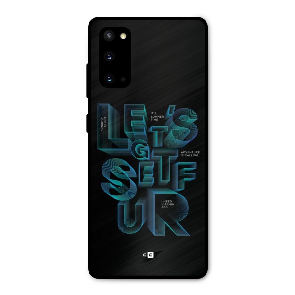 Lets Get Surf Metal Back Case for Galaxy S20