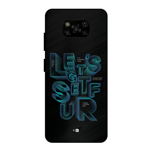 Lets Get Surf Metal Back Case for Poco X3