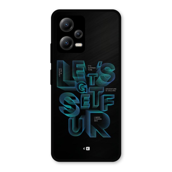 Lets Get Surf Metal Back Case for Poco X5