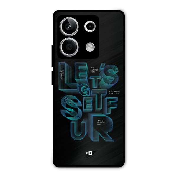 Lets Get Surf Metal Back Case for Redmi Note 13 5G