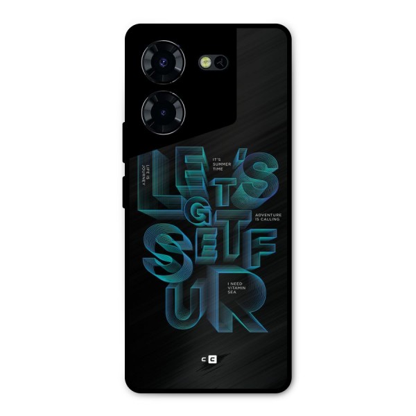 Lets Get Surf Metal Back Case for Tecno Pova 5 Pro 5G