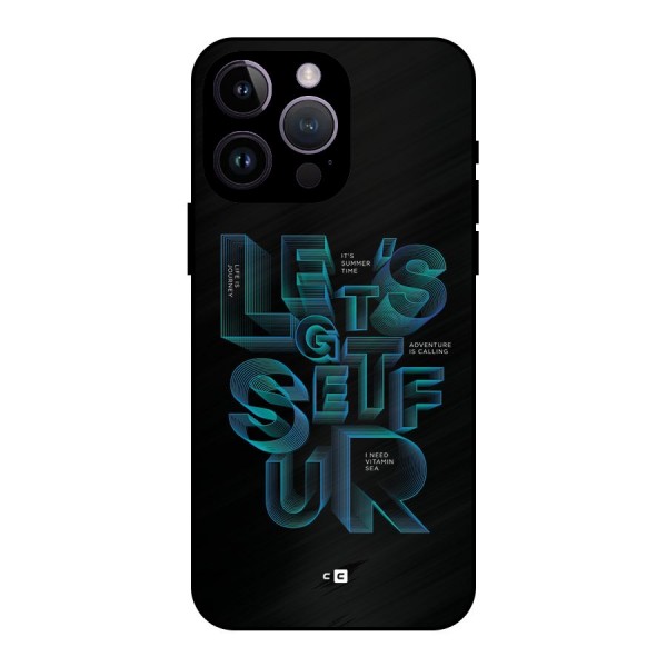 Lets Get Surf Metal Back Case for iPhone 14 Pro Max