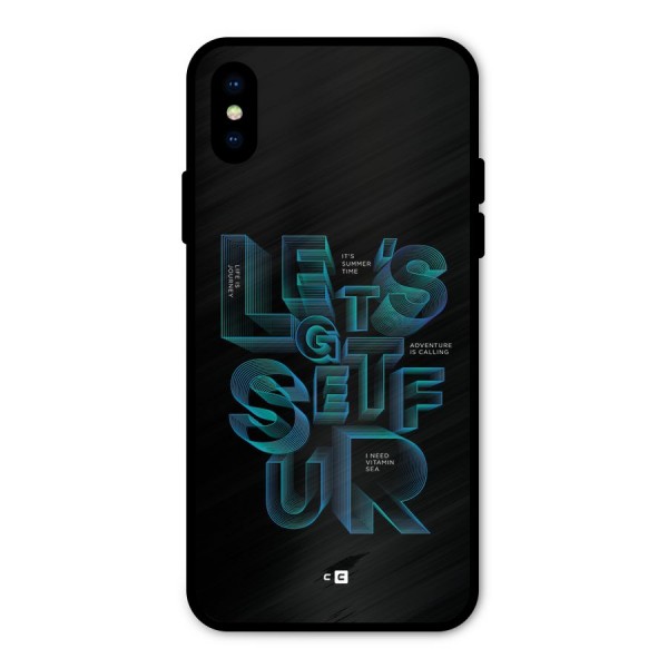 Lets Get Surf Metal Back Case for iPhone XS