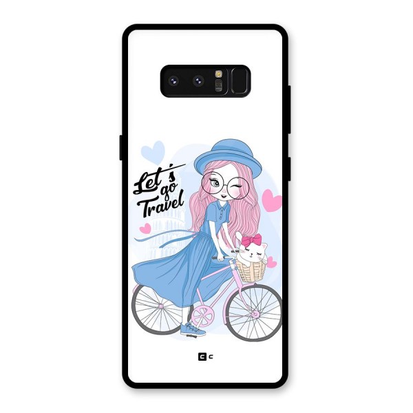 Lets Go Travel Glass Back Case for Galaxy Note 8