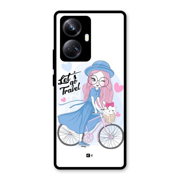 Lets Go Travel Glass Back Case for Realme 10 Pro Plus