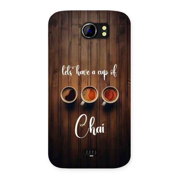 Lets Have A Cup Of Chai Back Case for Canvas 2 A110