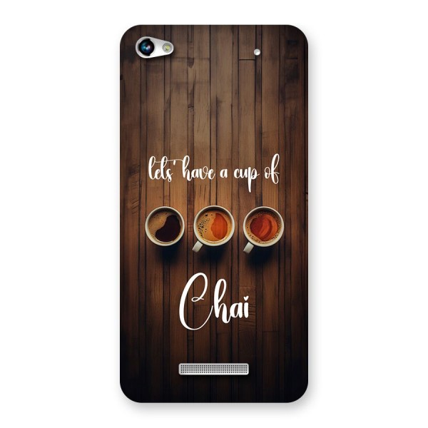 Lets Have A Cup Of Chai Back Case for Canvas Hue 2 A316