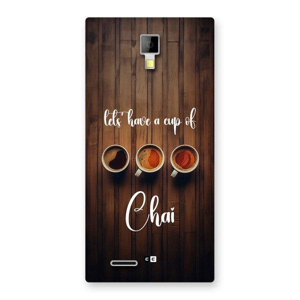 Lets Have A Cup Of Chai Back Case for Canvas Xpress A99