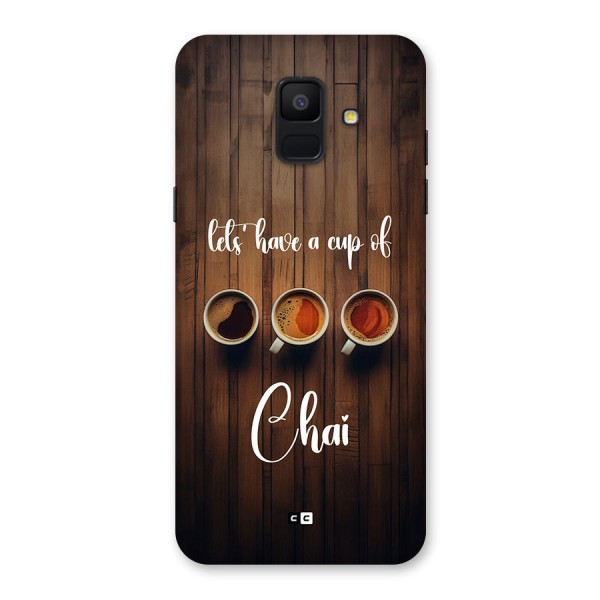 Lets Have A Cup Of Chai Back Case for Galaxy A6 (2018)