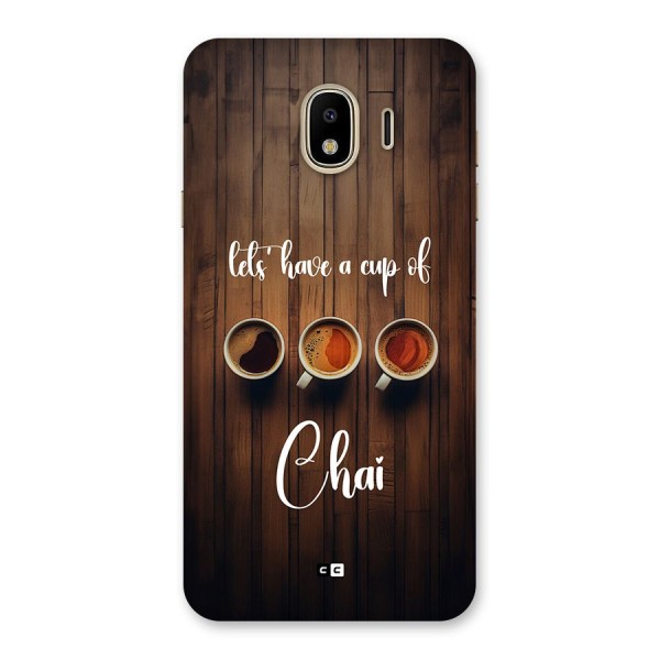 Lets Have A Cup Of Chai Back Case for Galaxy J4