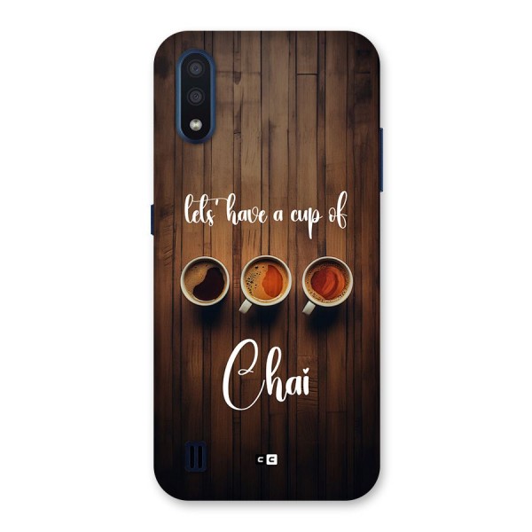 Lets Have A Cup Of Chai Back Case for Galaxy M01