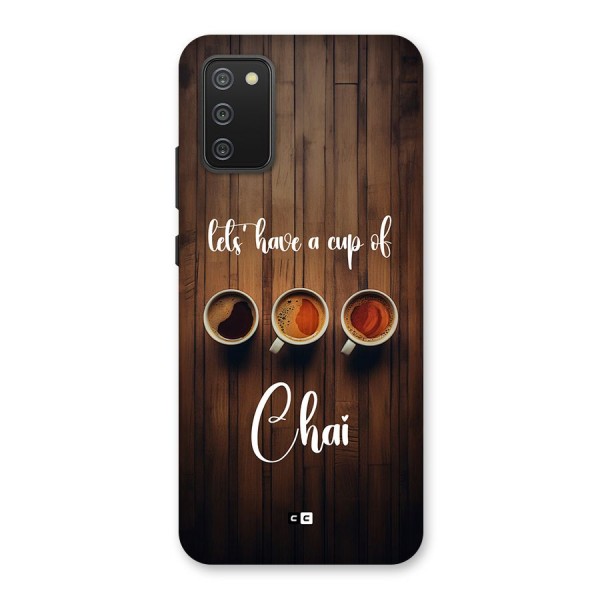 Lets Have A Cup Of Chai Back Case for Galaxy M02s