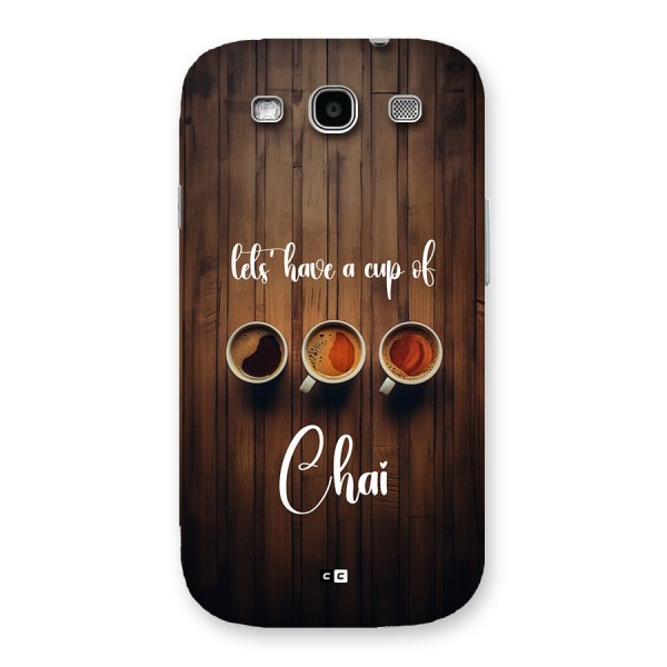 Lets Have A Cup Of Chai Back Case for Galaxy S3