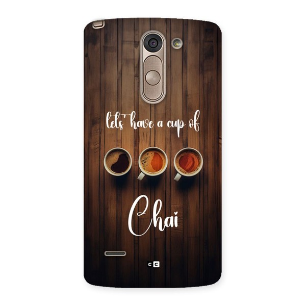 Lets Have A Cup Of Chai Back Case for LG G3 Stylus