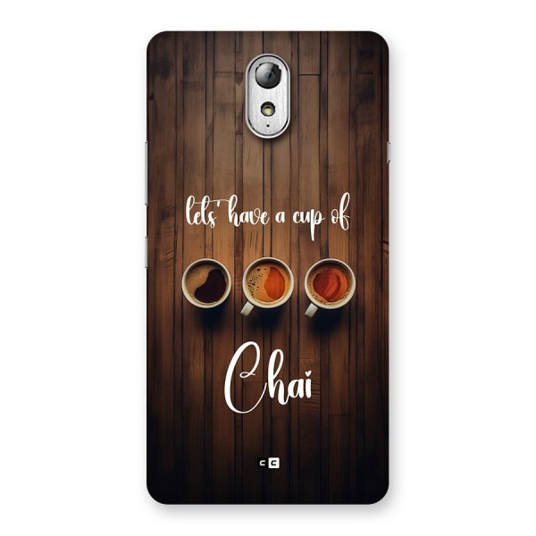 Lets Have A Cup Of Chai Back Case for Lenovo Vibe P1M