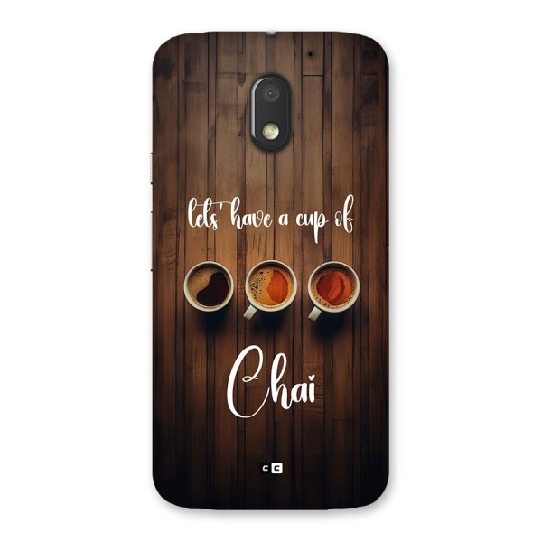 Lets Have A Cup Of Chai Back Case for Moto E3 Power