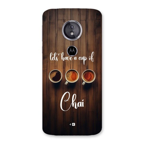 Lets Have A Cup Of Chai Back Case for Moto E5