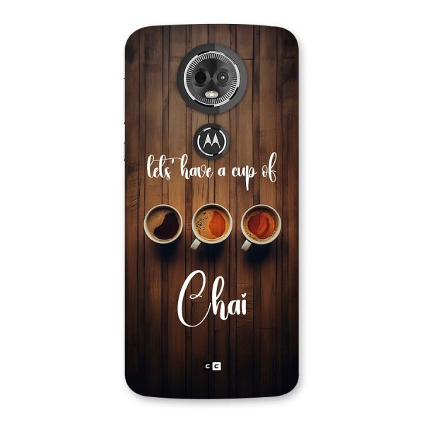Lets Have A Cup Of Chai Back Case for Moto E5 Plus