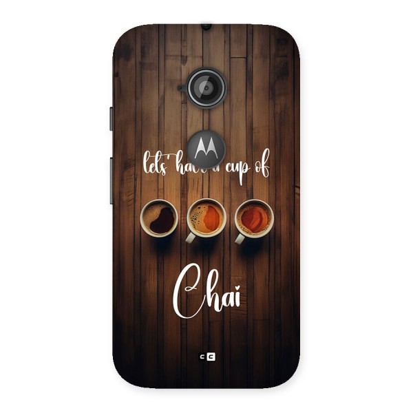 Lets Have A Cup Of Chai Back Case for Moto E 2nd Gen