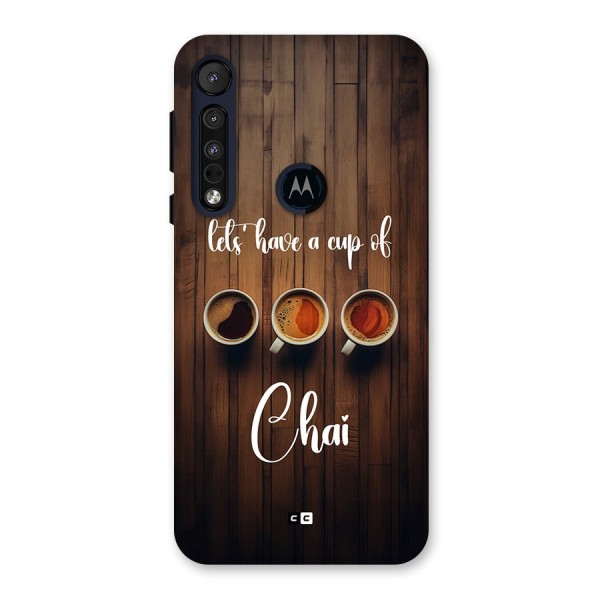 Lets Have A Cup Of Chai Back Case for Motorola One Macro