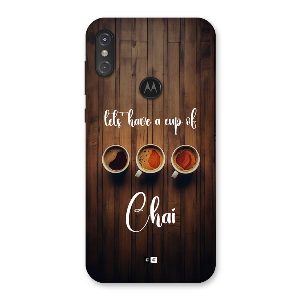 Lets Have A Cup Of Chai Back Case for Motorola One Power