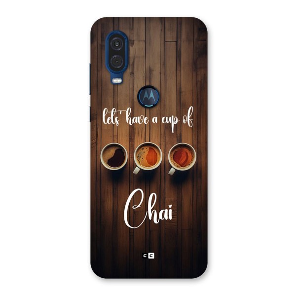 Lets Have A Cup Of Chai Back Case for Motorola One Vision