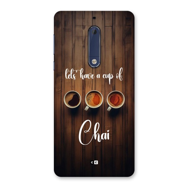 Lets Have A Cup Of Chai Back Case for Nokia 5