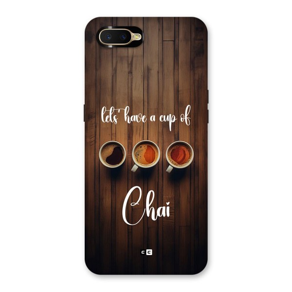 Lets Have A Cup Of Chai Back Case for Oppo K1
