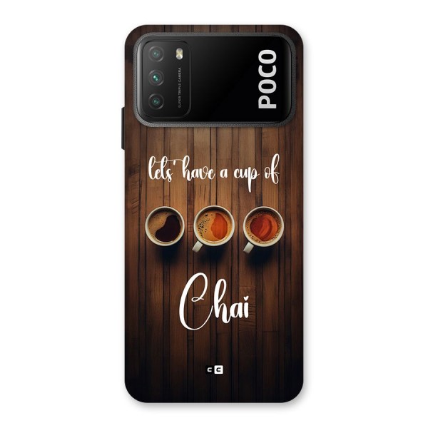 Lets Have A Cup Of Chai Back Case for Poco M3