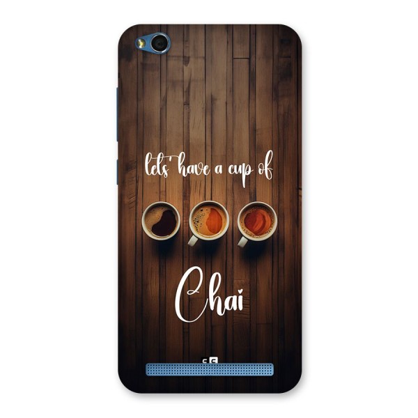 Lets Have A Cup Of Chai Back Case for Redmi 5A