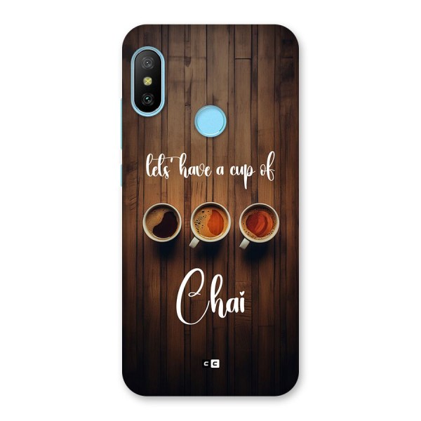 Lets Have A Cup Of Chai Back Case for Redmi 6 Pro