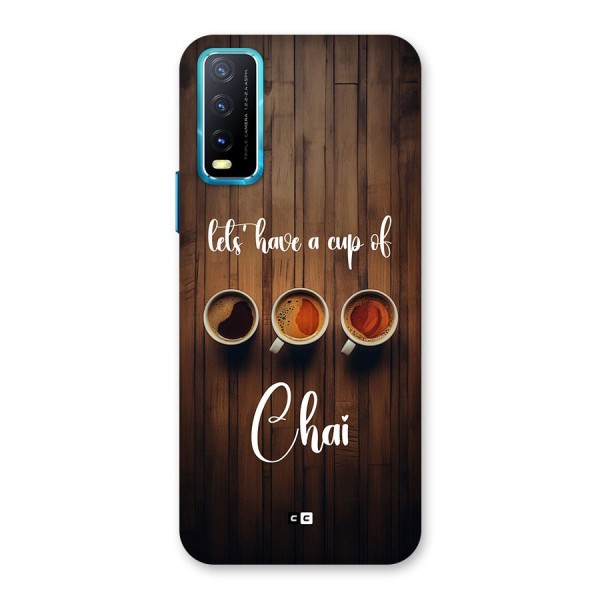 Lets Have A Cup Of Chai Back Case for Vivo Y12s