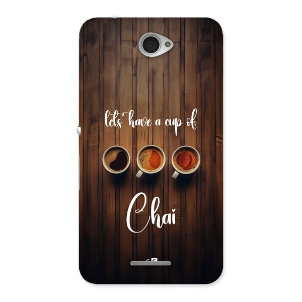 Lets Have A Cup Of Chai Back Case for Xperia E4