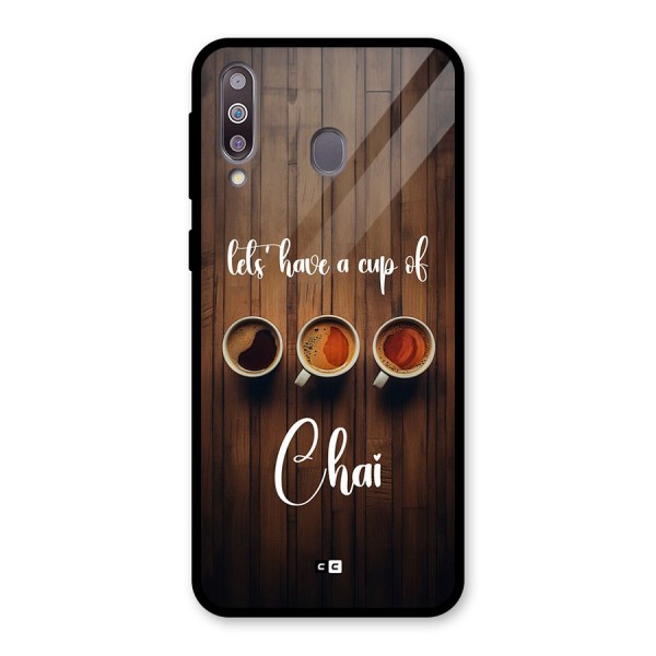 Lets Have A Cup Of Chai Glass Back Case for Galaxy M30