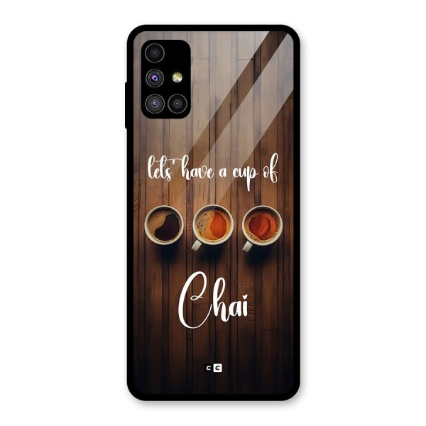 Lets Have A Cup Of Chai Glass Back Case for Galaxy M51