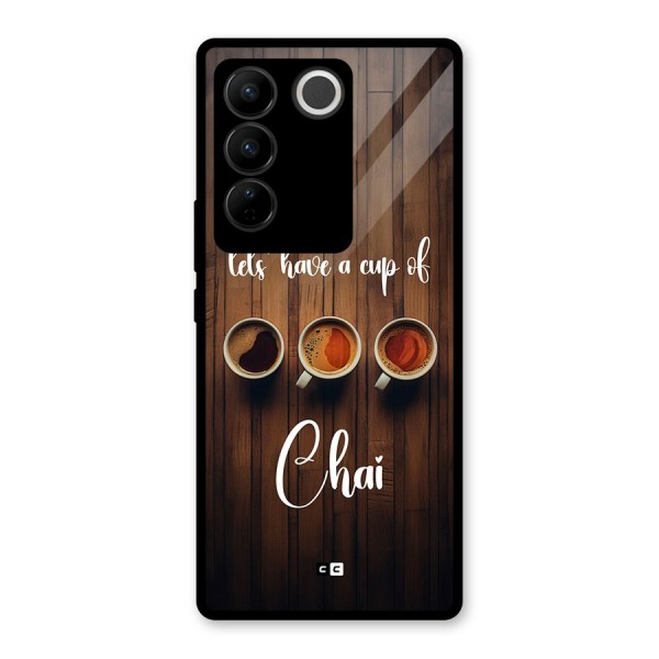 Lets Have A Cup Of Chai Glass Back Case for Vivo V27