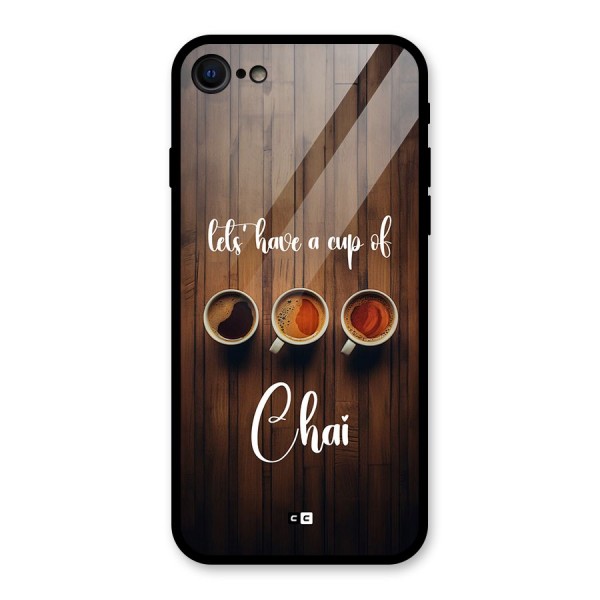 Lets Have A Cup Of Chai Glass Back Case for iPhone 8