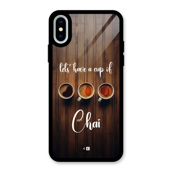 Lets Have A Cup Of Chai Glass Back Case for iPhone X