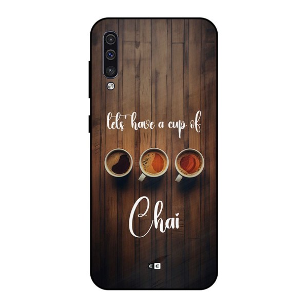 Lets Have A Cup Of Chai Metal Back Case for Galaxy A30s