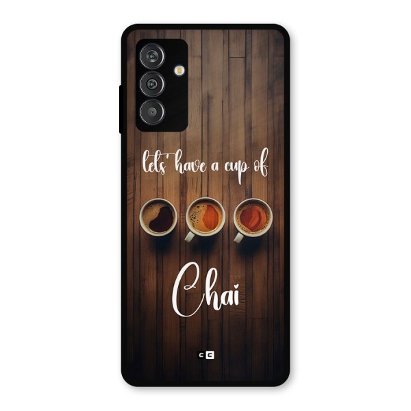 Lets Have A Cup Of Chai Metal Back Case for Galaxy M14 5G