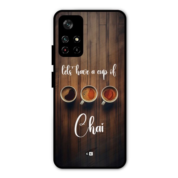 Lets Have A Cup Of Chai Metal Back Case for Poco M4 Pro 5G