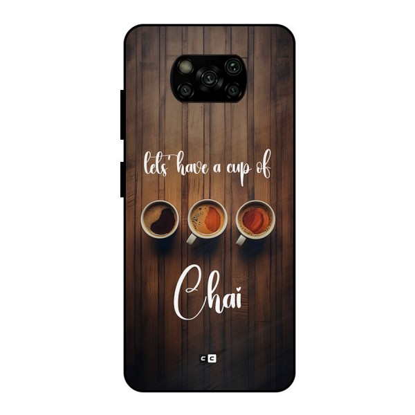 Lets Have A Cup Of Chai Metal Back Case for Poco X3