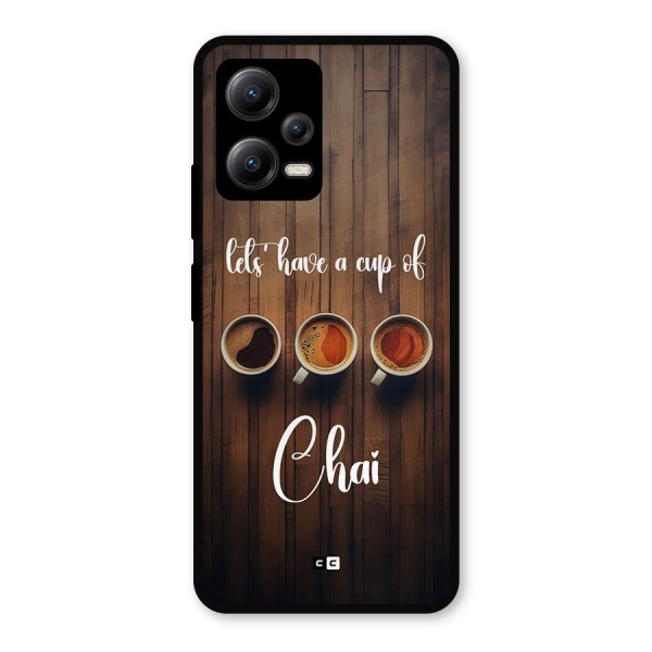 Lets Have A Cup Of Chai Metal Back Case for Poco X5