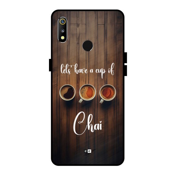 Lets Have A Cup Of Chai Metal Back Case for Realme 3i