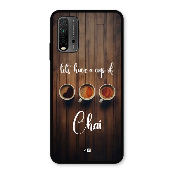 Lets Have A Cup Of Chai Metal Back Case for Redmi 9 Power