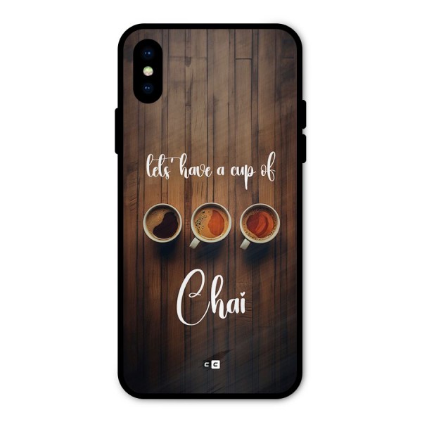 Lets Have A Cup Of Chai Metal Back Case for iPhone X