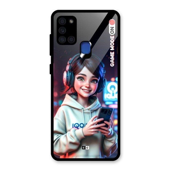 Lets Play Glass Back Case for Galaxy A21s